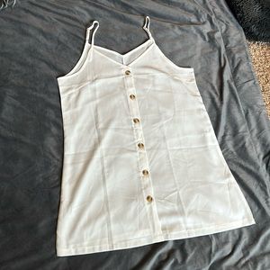 Button white dress